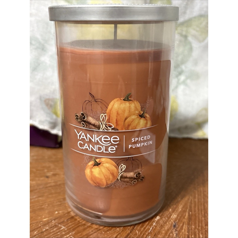 Yankee Candle Spiced Pumpkin 14.25oz Candle New!